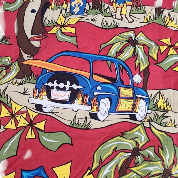 UHULA HAWAIIAN PILLOWCASE PALM TREES SURFBOARD SURF BEDDING TROPICAL BEACH CONDO - Picture 1 of 6